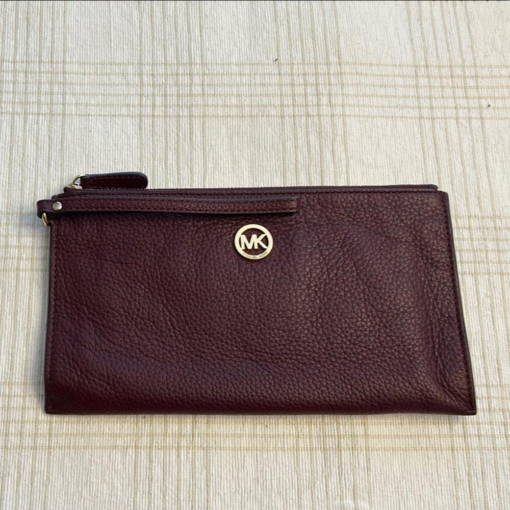 Michael Kors Burgundy Wristlet